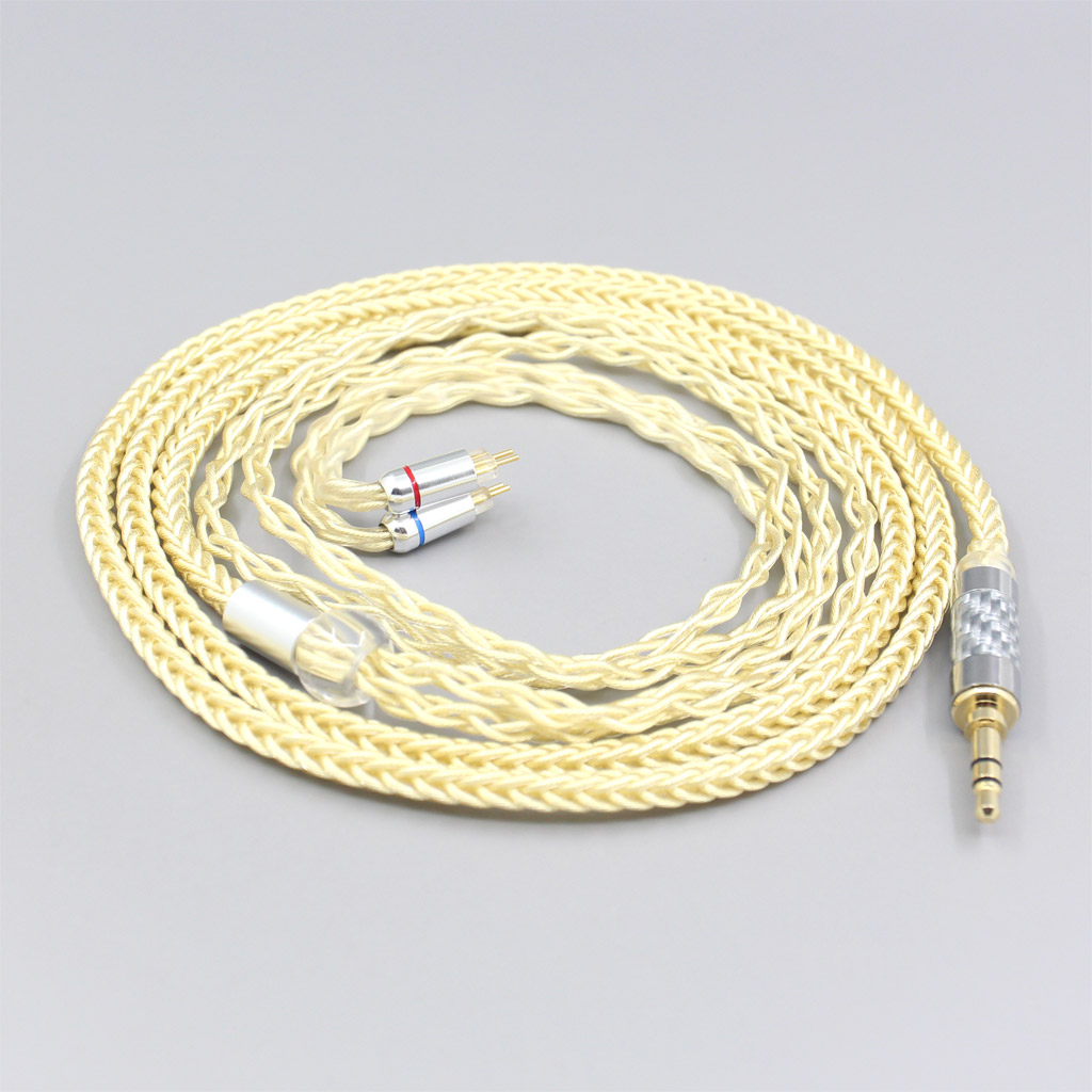 8 Core Gold Plated + Palladium Silver OCC Alloy Cable For 0.78mm BA Custom Westone W4r UM3X UM3RC JH13 High Step Earphone