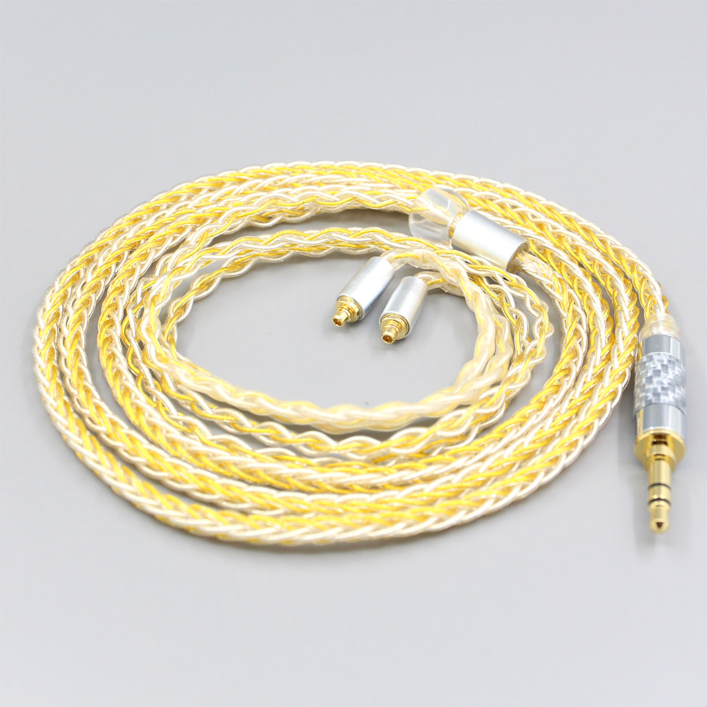 6.5mm 2.5mm 4.4mm 8 Core Silver Gold Plated Braided Earphone Cable For AKG N5005 N30 N40 MMCX Sennheiser IE300