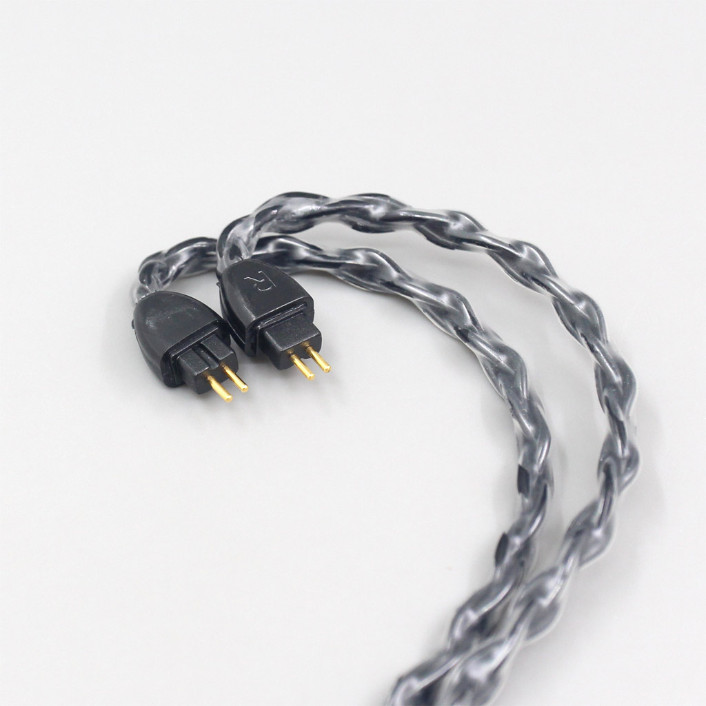 8 Core black Silver Plated Braided Earphone Headphone Cable For HiFiMan RE2000 Topology Diaphragm Dynamic Driver