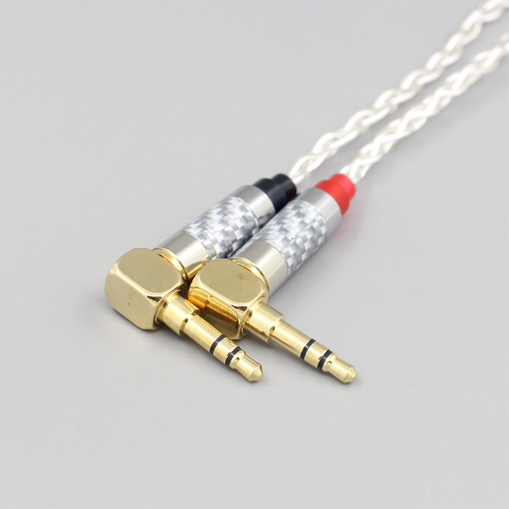 8 Core Silver Plated OCC Earphone Cable For Verum 1 One Headset L Shape 3.5mm Pin Headphone