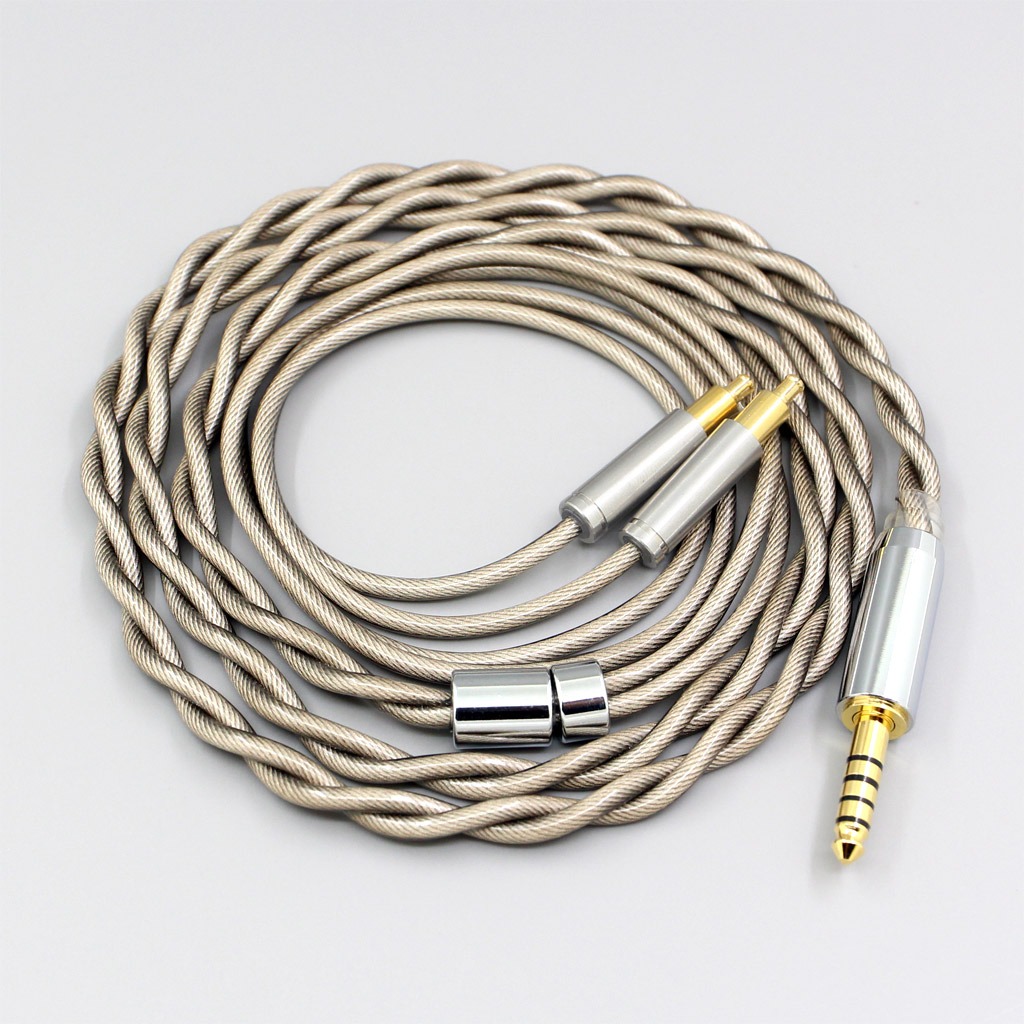 Type6 756 core 7n Litz OCC Silver Plated Earphone Cable For Audio Technica ATH-ADX5000 MSR7b 770H 990H A2DC