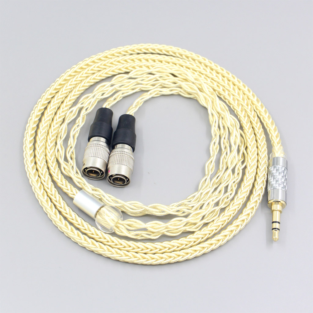 8 Core Gold Plated + Palladium Silver OCC Alloy Cable For Mr Speakers Alpha Dog Ether C Flow Mad Dog AEON headphone