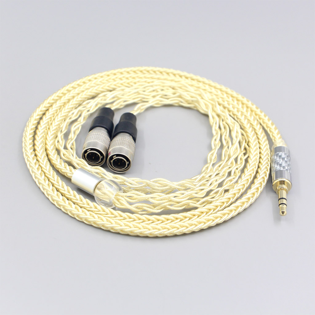 8 Core Gold Plated + Palladium Silver OCC Alloy Cable For Mr Speakers Alpha Dog Ether C Flow Mad Dog AEON headphone