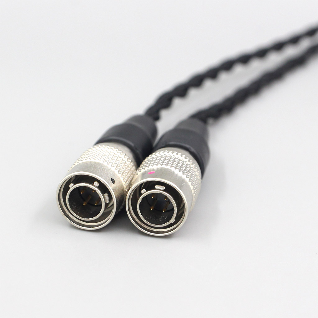 Pure 99% Silver Inside Headphone Nylon Cable For MrSpeakers Ether 2 system CX  Noire RT Closed Back Planar Magnetic  