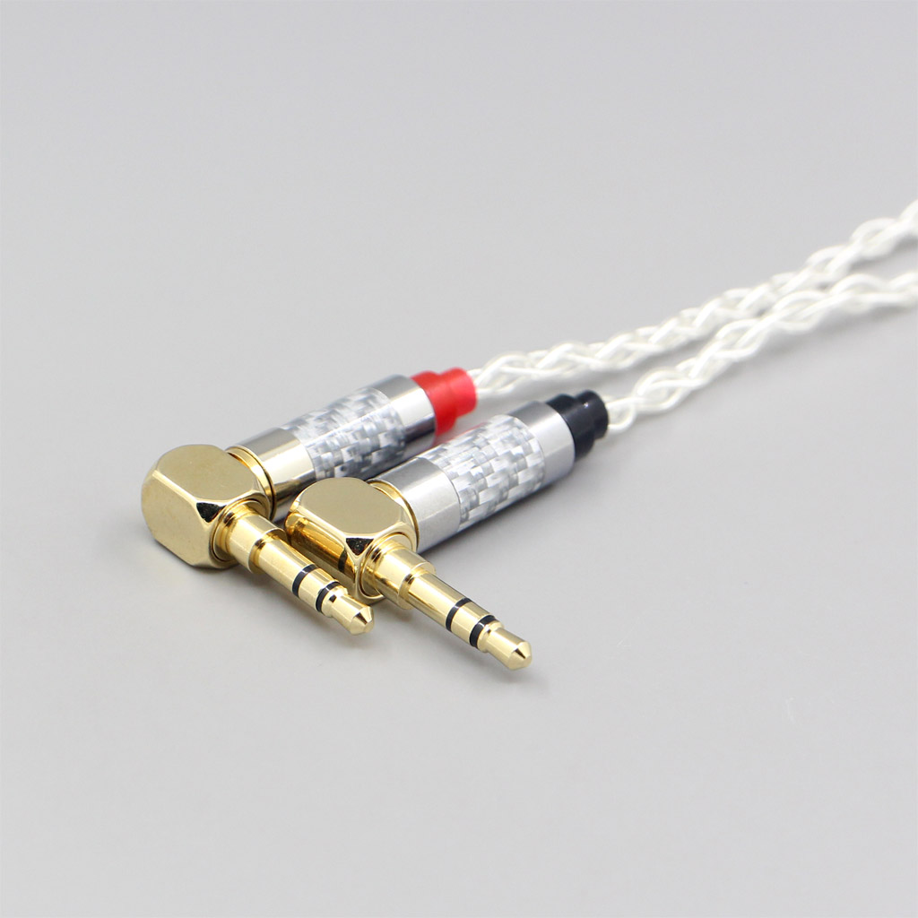 2.5mm 4.4mm 99% Pure Silver 8 Core Headphone Earphone Cable For Verum 1 One Headset L Shape 3.5mm Pin Headphone