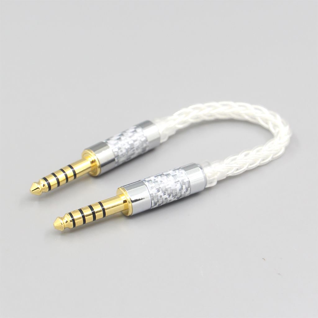 99% Pure Silver 8 Core Cable 4.4mm Balanced Male to 4.4mm Balanced Male Audio Adapter 