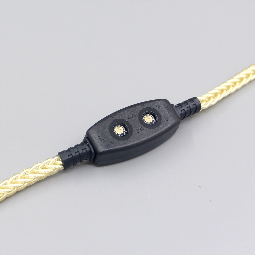 8 Core Gold Plated + Palladium Silver OCC Alloy Cable For Etymotic ER4B ER4PT ER4S ER6I ER4 2pin Earphone 0-100ohm Adjustable