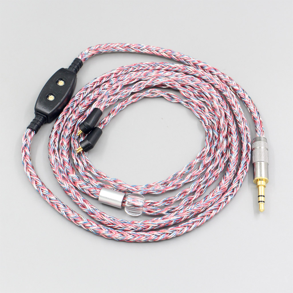 16 Core Silver OCC OFC Mixed Braided Cable For Etymotic ER4B ER4PT ER4S ER6I ER4 2pin Earphone 0-100ohm Adjustable