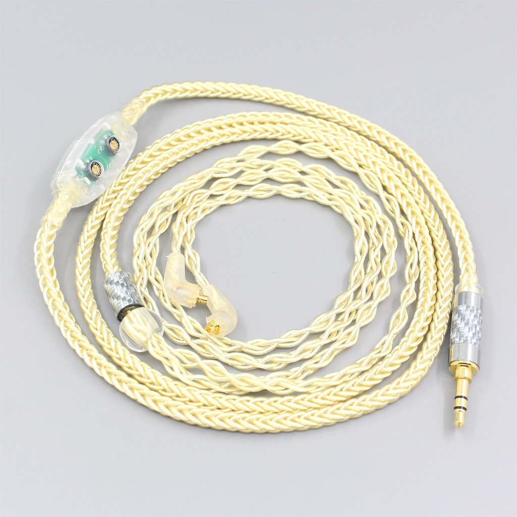 8 Core Gold Plated + Palladium Silver OCC Alloy Cable For Etymotic ER4SR ER4XR ER3XR ER3SE ER2XR ER2SE 0-100Ohm