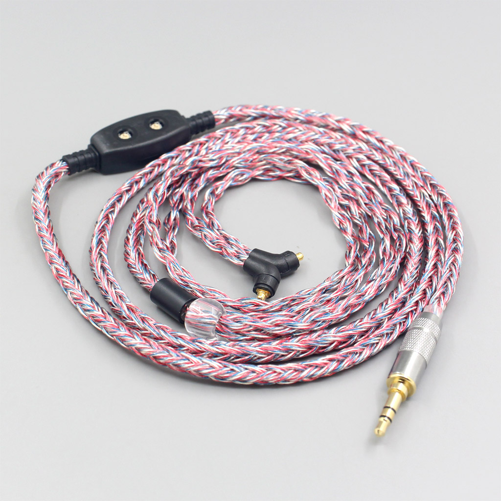 16 Core Silver OCC OFC Mixed Braided Cable For Etymotic ER4SR ER4XR ER3XR ER3SE ER2XR ER2SE 0-100ohm Adjustable
