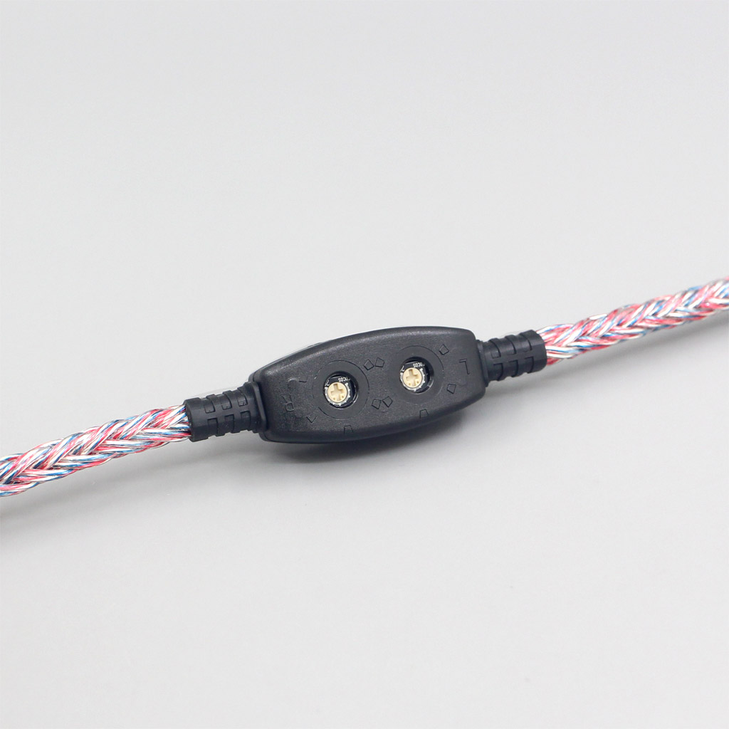 16 Core Silver OCC OFC Mixed Braided Cable For Etymotic ER4SR ER4XR ER3XR ER3SE ER2XR ER2SE 0-100ohm Adjustable