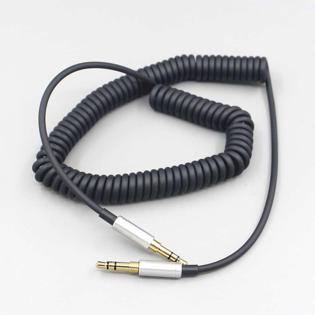 100pcs Black Replacement Spring telescopic 3.5mm Cable for MARSHALL MONITOR Major Headphones Earphone