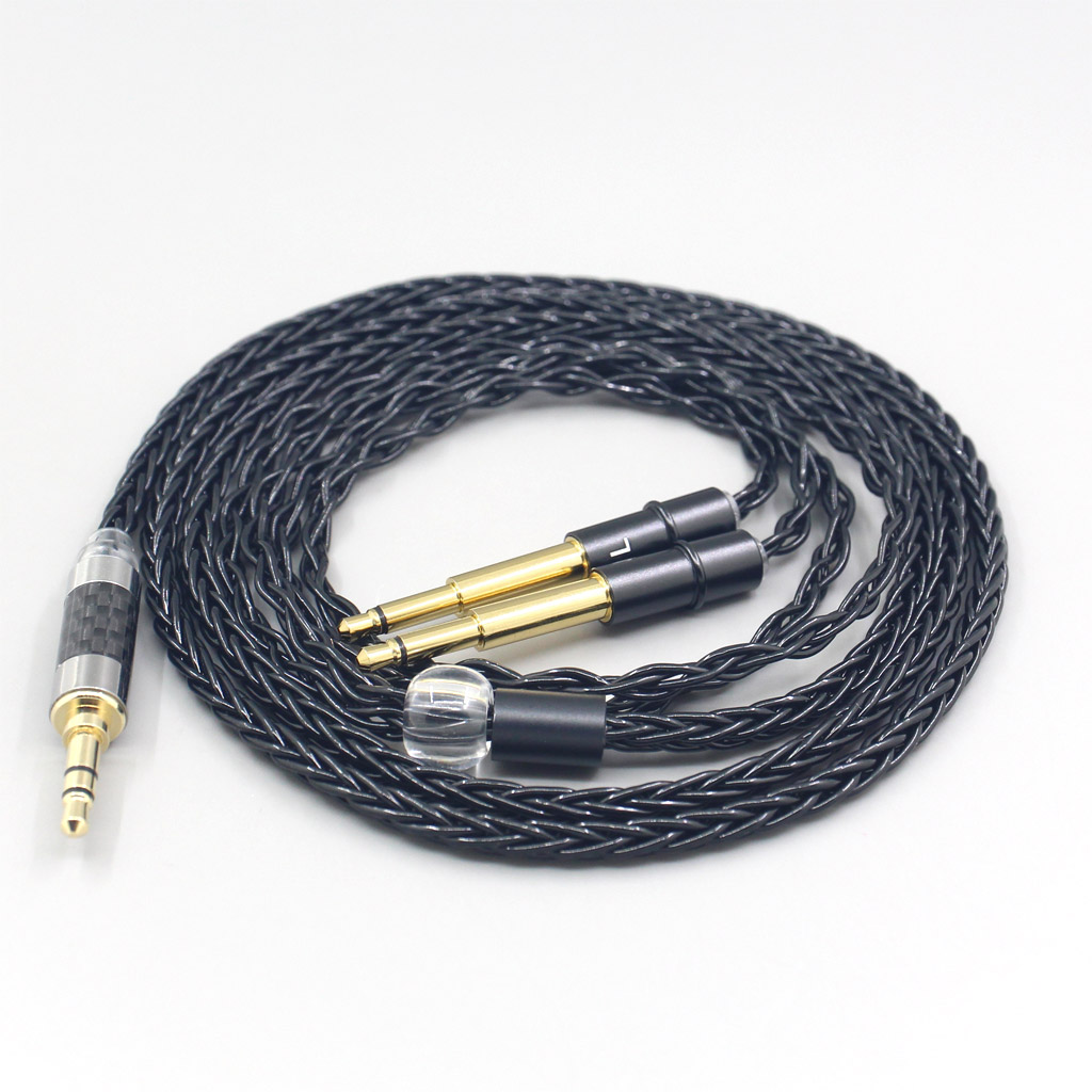 6.5mm 2.5mm 4.4mm XLR 8 Core Silver Plated Black Earphone Cable For Meze 99 Classics NEO NOIR Headset Headphone