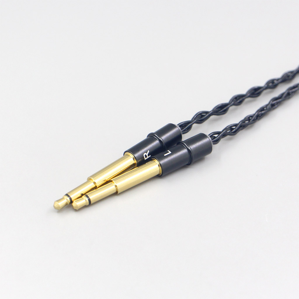 6.5mm 2.5mm 4.4mm XLR 8 Core Silver Plated Black Earphone Cable For Meze 99 Classics NEO NOIR Headset Headphone