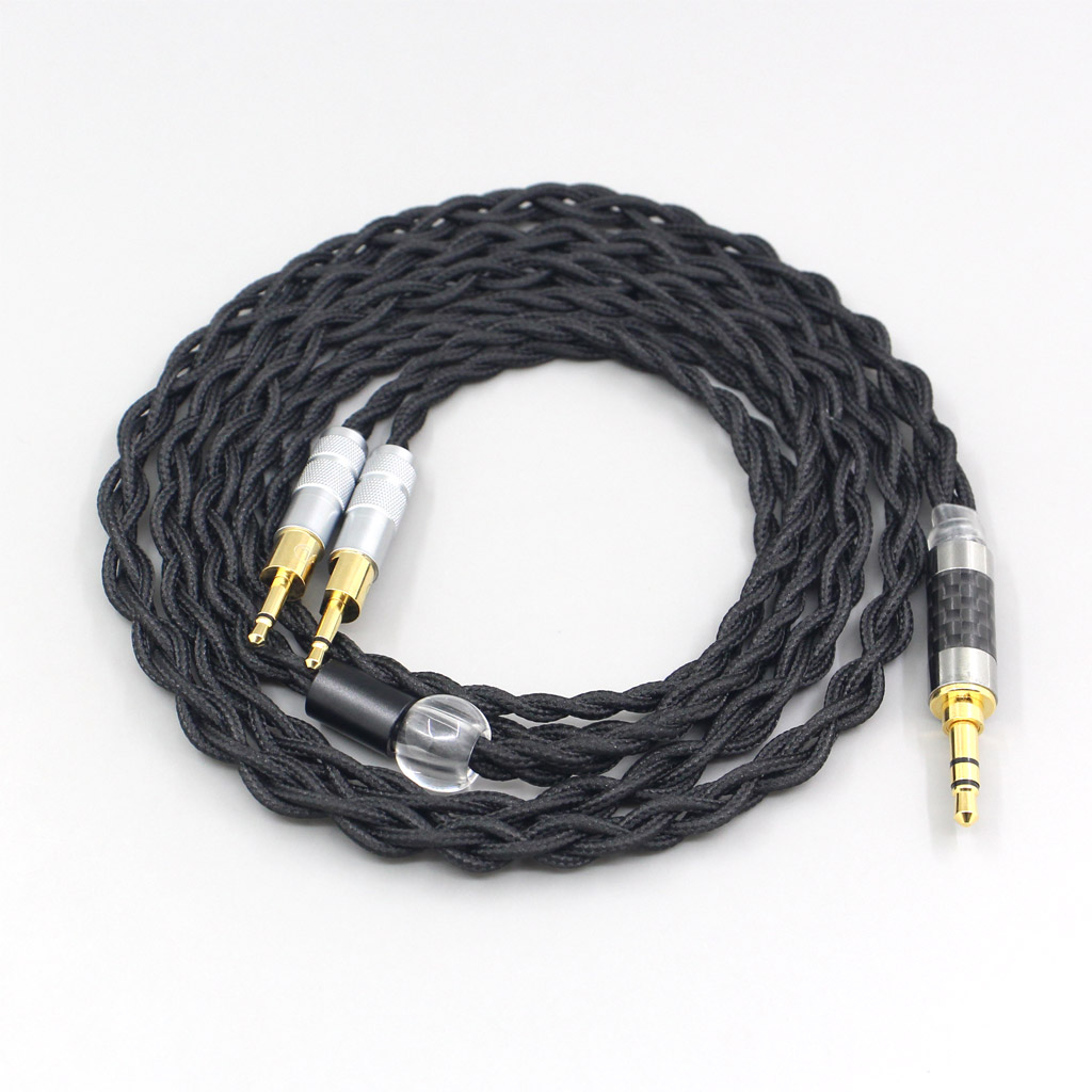 Pure 99% Silver Inside Headphone Nylon Cable For Sennheiser HD700 2.5mm pin Earphone headset