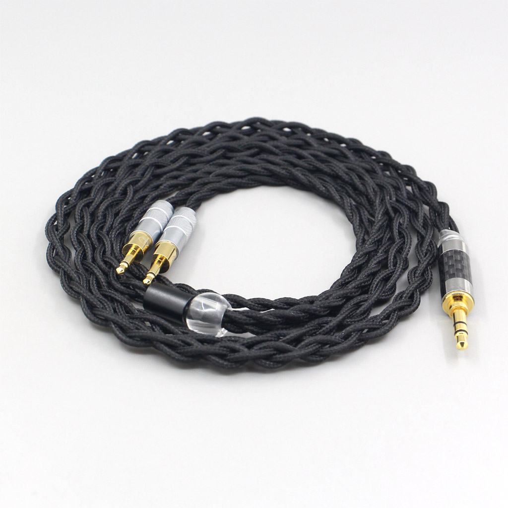 Pure 99% Silver Inside Headphone Nylon Cable For Sennheiser HD700 2.5mm pin Earphone headset
