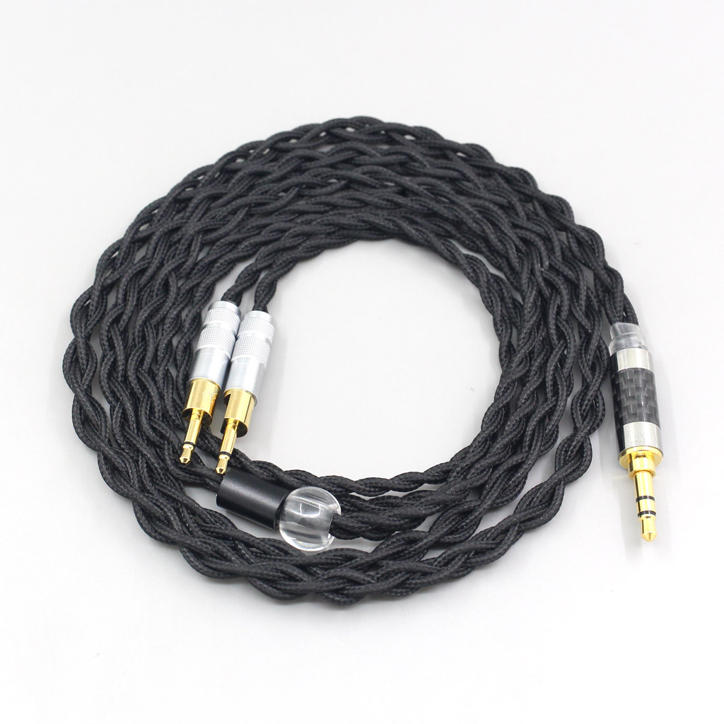 Pure 99% Silver Inside Headphone Nylon Cable For Sennheiser HD700 2.5mm pin Earphone headset