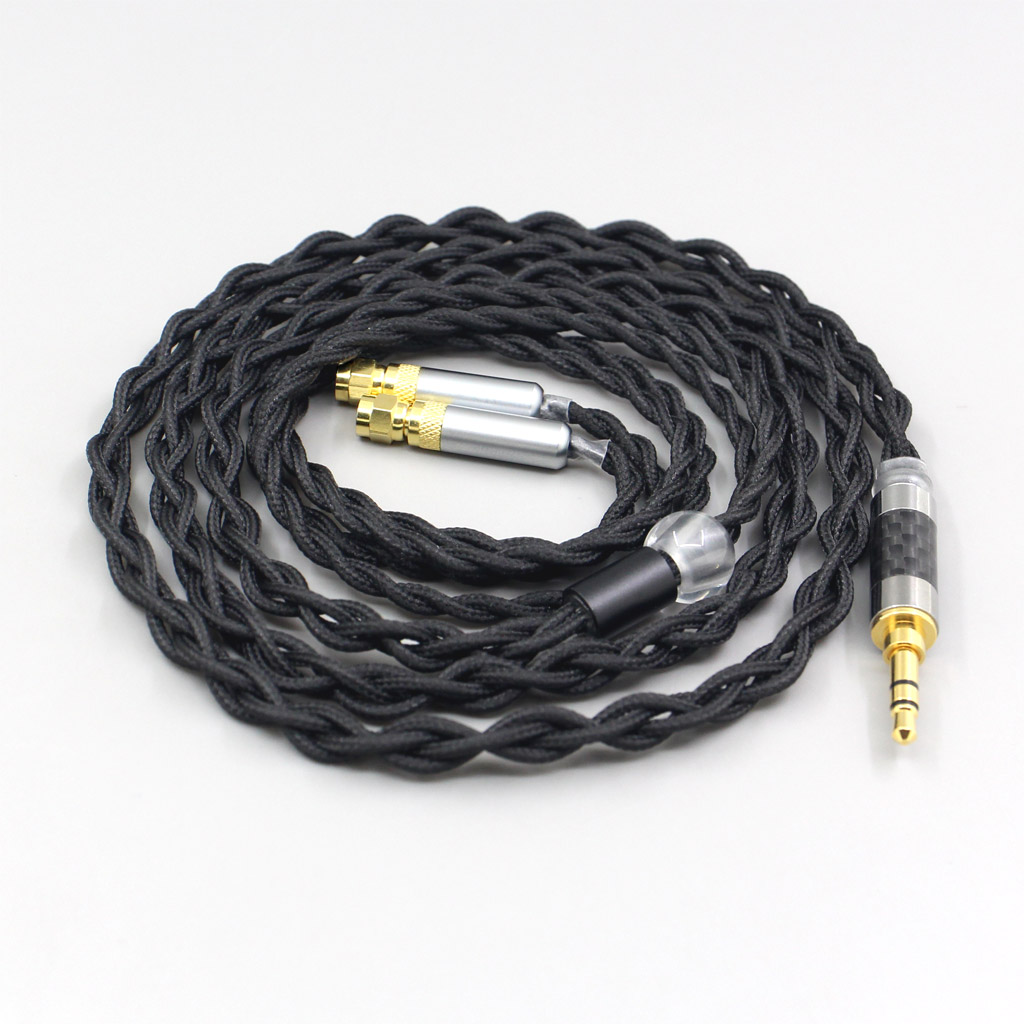 Pure 99% Silver Inside Headphone Nylon Cable For HiFiMan HE400 HE5 HE6 HE300 HE4 HE500 HE6 Earphone headset