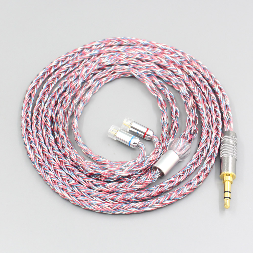 16 Core Silver OCC OFC Mixed Braided Cable For Sennheiser IE8 IE8i IE80 IE80s Metal Pin Earphone