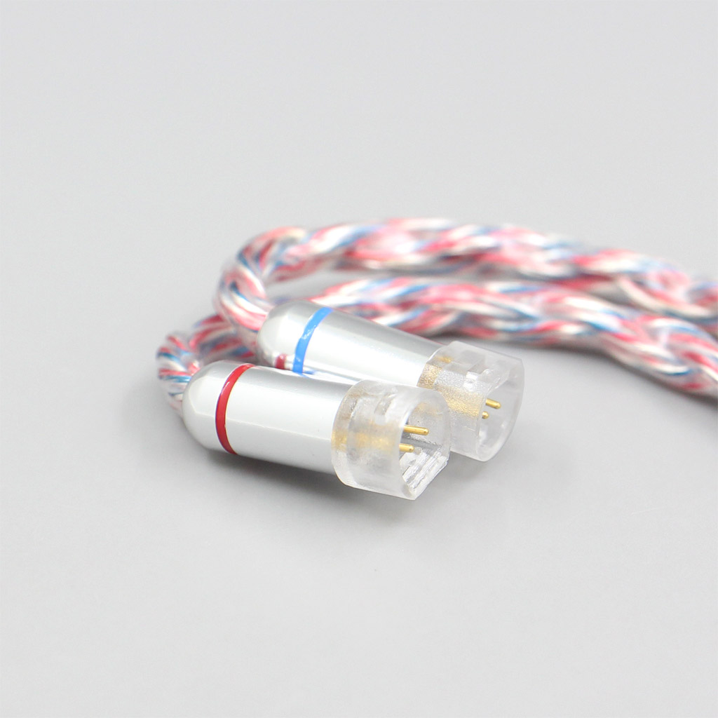 16 Core Silver OCC OFC Mixed Braided Cable For Sennheiser IE8 IE8i IE80 IE80s Metal Pin Earphone