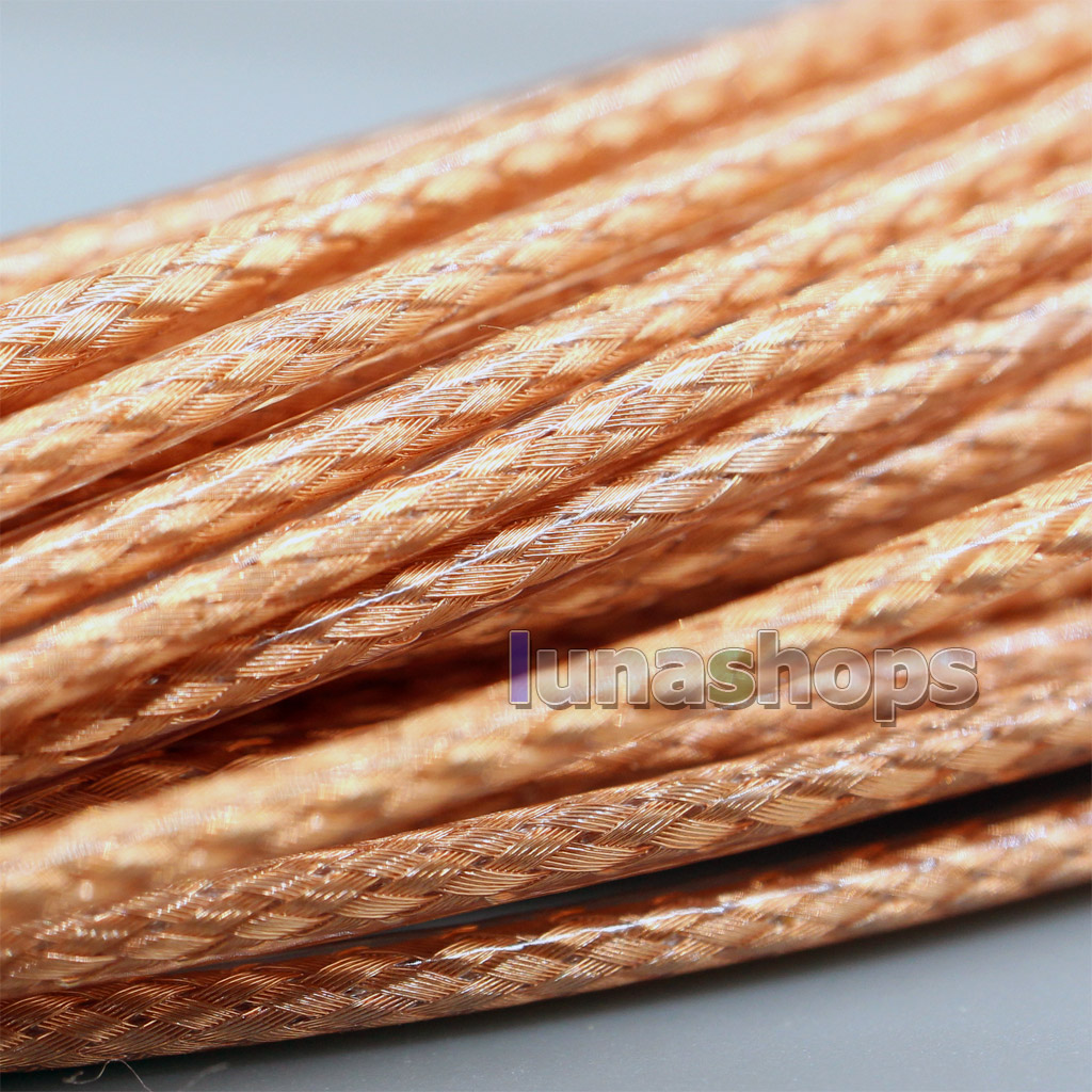 10m 35*0.05mm + 48*0.05mm 7N OCC Silver/Gold/OCC plated Shielding Single Wire Diameter 1.3mm DIY cable