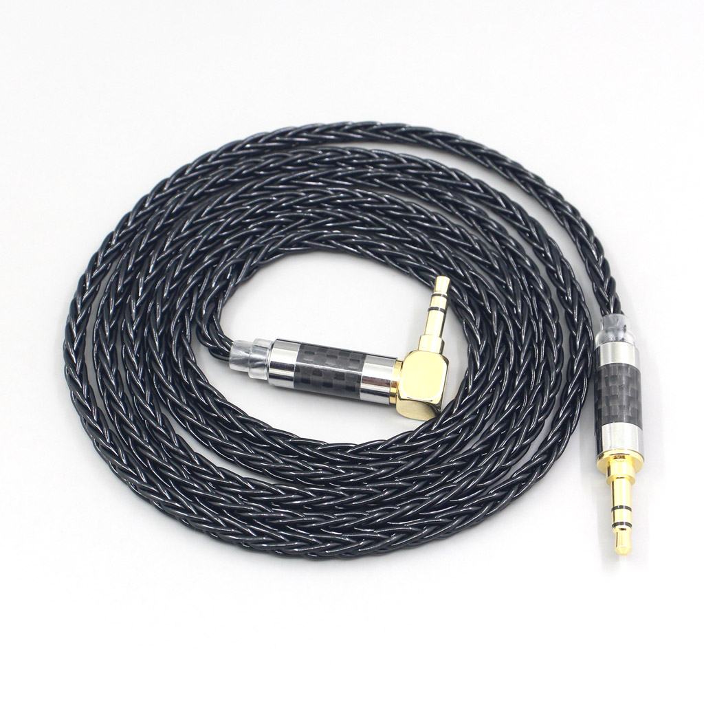 8 Core black Silver Plated Braided Earphone Headphone Cable For Fostex T50RP Mk3 T40RP Mk2 T20RP Mk2 Dekoni Audio Blue