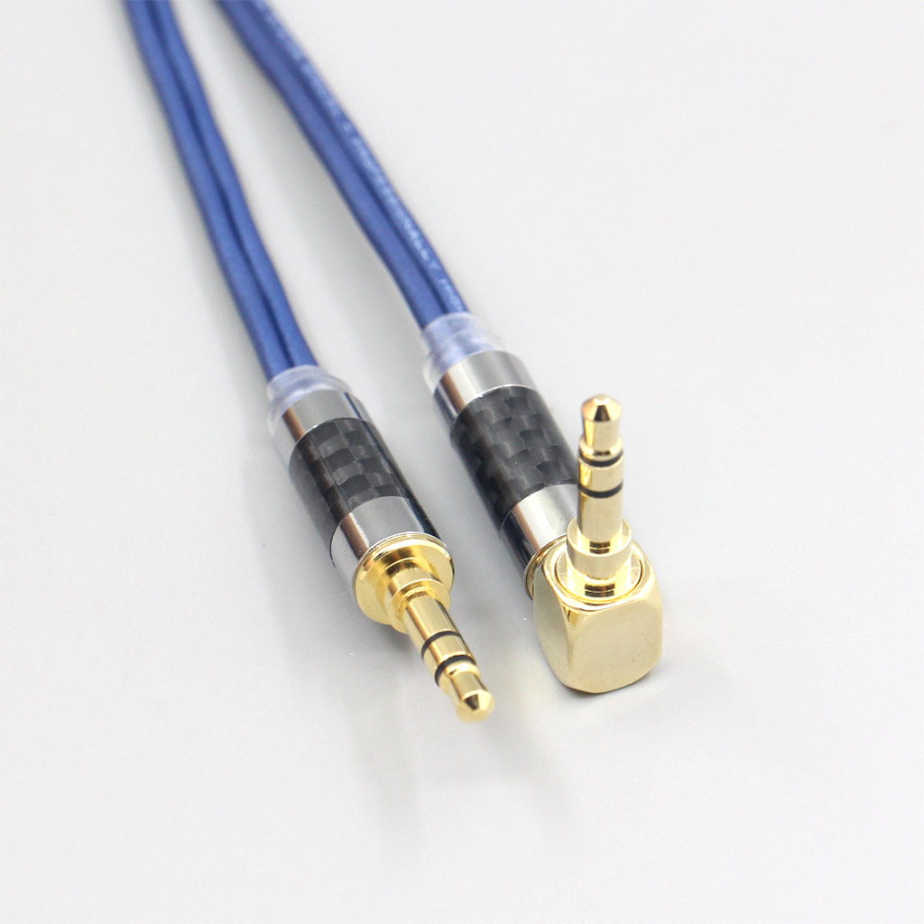 High Definition 99% Pure Silver Earphone Cable For Fostex T50RP Mk3 T40RP Mk2 T20RP Mk2 Dekoni Audio Blue Headphone