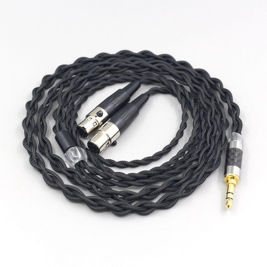Pure 99% Silver Inside Headphone Nylon Cable For Audeze LCD-3 LCD-2 LCD-X LCD-XC LCD-4z LCD-MX4 LCD-GX Headset earphone