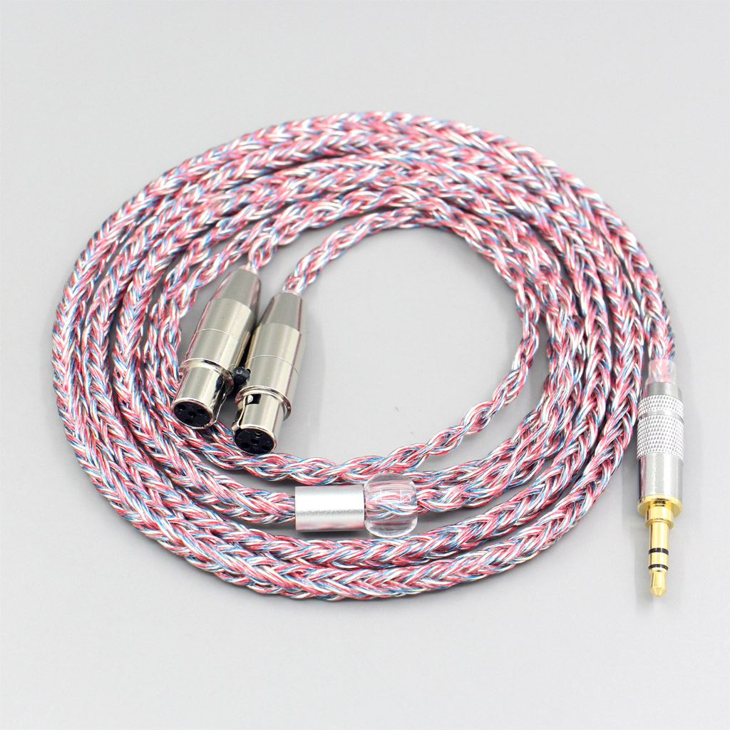 16 Core Silver OCC OFC Mixed Braided Cable For Audeze LCD-3 LCD-2 LCD-X LCD-XC LCD-4z LCD-MX4 LCD-GX Headset Headphone