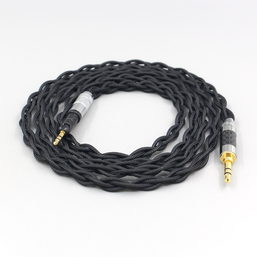 Pure 99% Silver Inside Headphone Nylon Cable For Audio Technica ATH-M50x ATH-M40x ATH-M70x ATH-M60x Earphone Headset