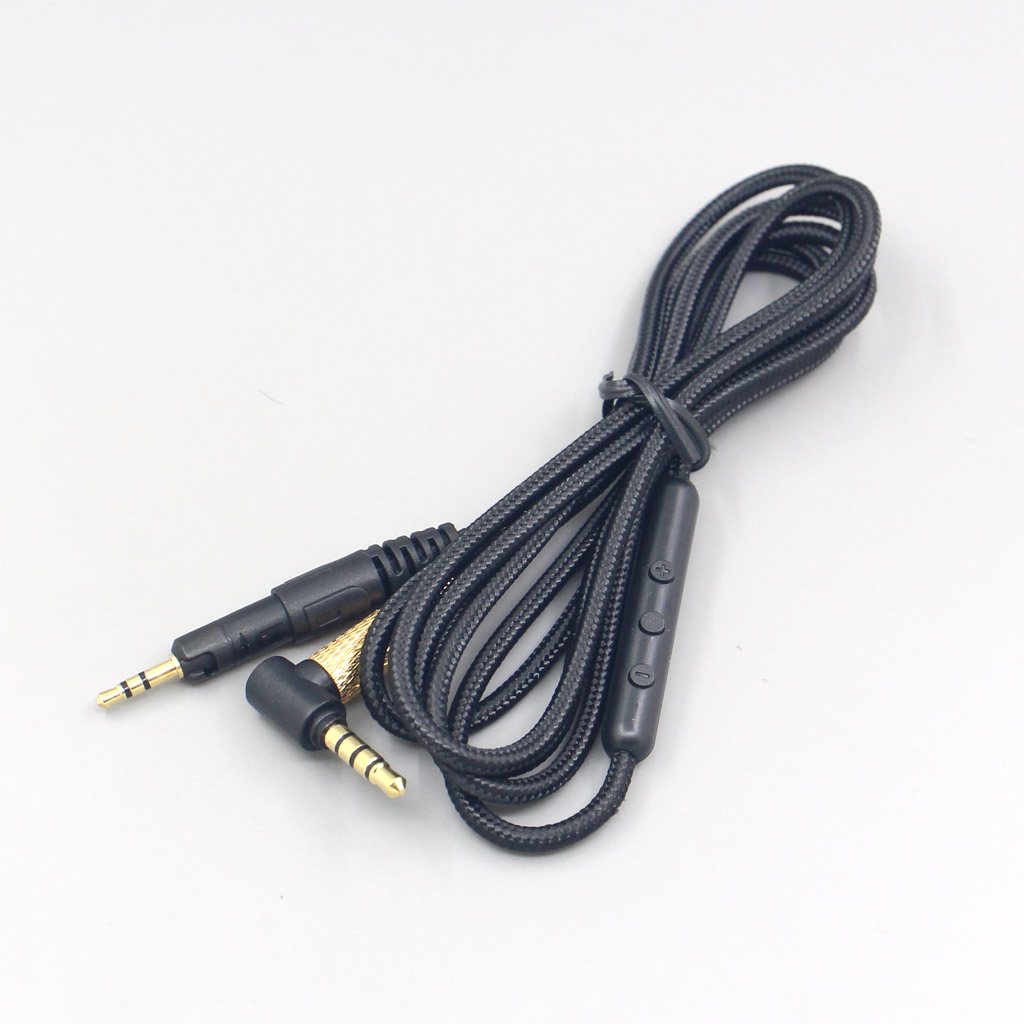 With Mic Remote Headphone Earphone Cable For Audio Technica ATH-M50x ATH-M40x ATH-M60X ATH-M70X