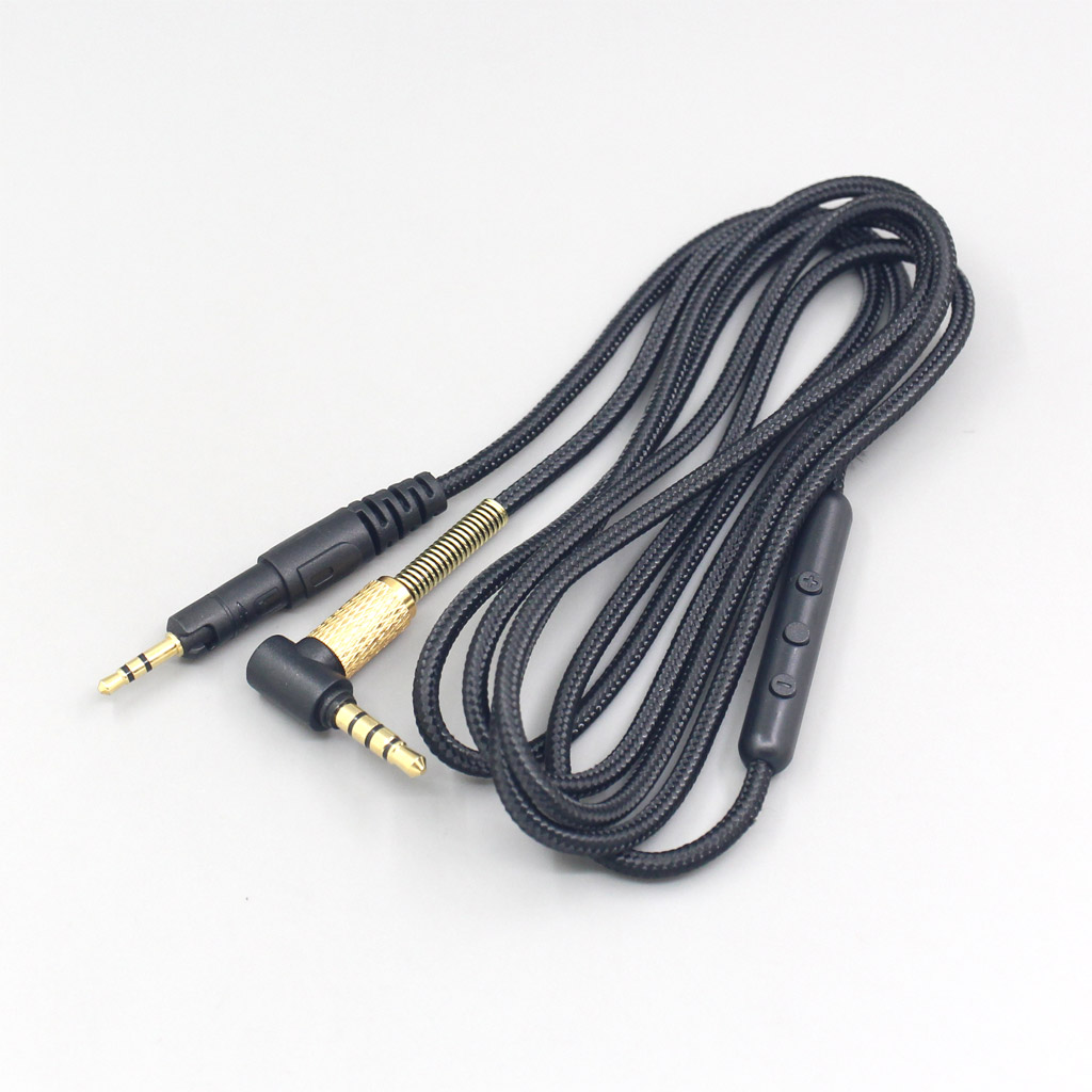 With Mic Remote Headphone Earphone Cable For Audio Technica ATH-M50x ATH-M40x ATH-M60X ATH-M70X