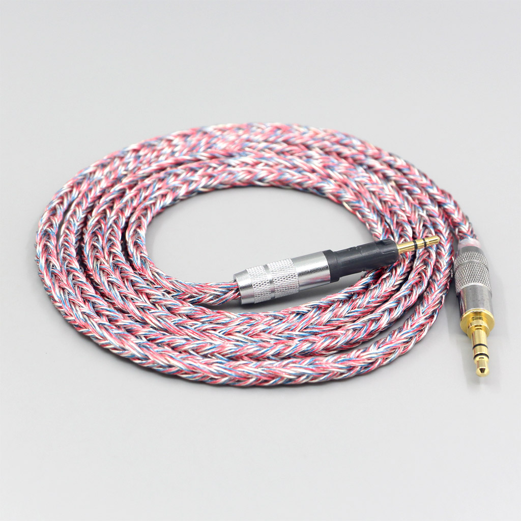 16 Core Silver OCC OFC Mixed Braided Cable For Audio Technica ATH-M50x ATH-M40x ATH-M70x ATH-M60x Earphone Headphone