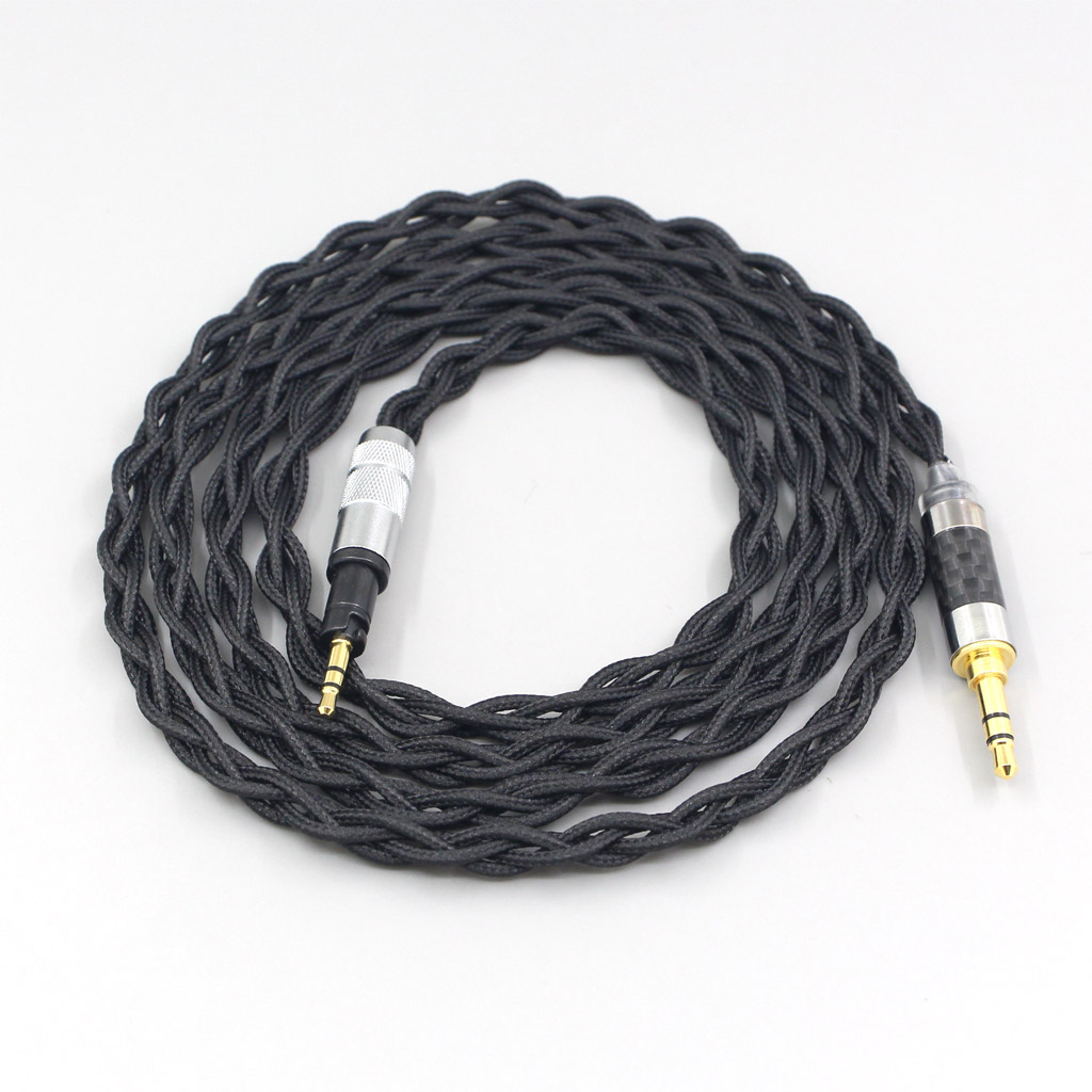 Pure 99% Silver Inside Headphone Nylon Cable For Sennheiser Momentum 1.0 2.0 Earphone Headset