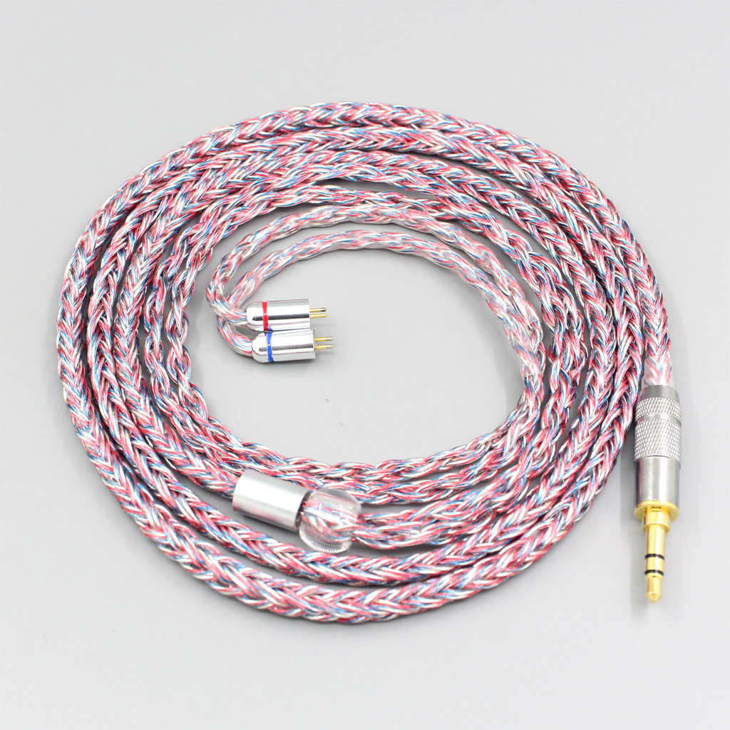 16 Core Silver OCC OFC Mixed Braided Cable For 0.78mm Flat Step JH Audio JH16 Pro JH11 Pro 5 6 7 BA Custom Earphone