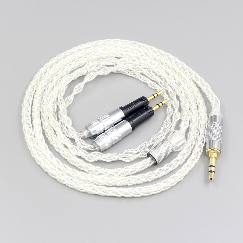 2.5mm 4.4mm 99% Pure Silver 8 Core Headphone Earphone Cable For Audio-Technica ATH-R70X headphone Earphone