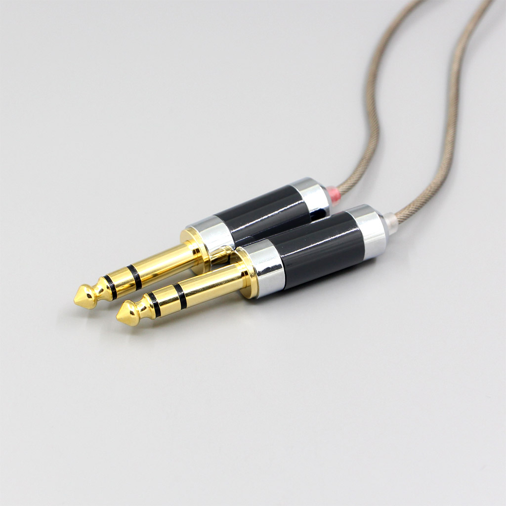 Type6 756 core 7n Litz OCC Silver Plated Earphone Cable For 3.5mm to Dual 6.5mm Male mixer power amplifier 2 core 2.8mm
