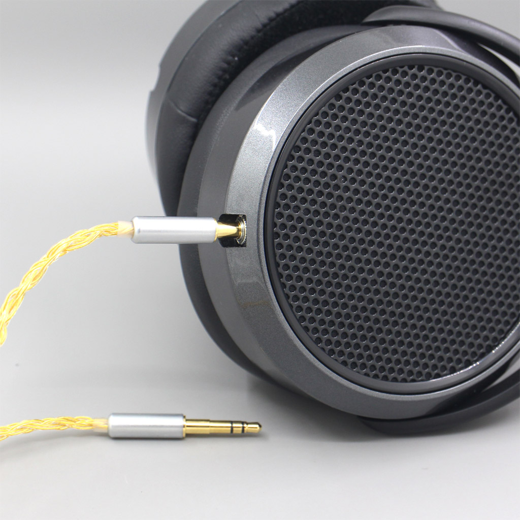 16 Core OCC Gold Plated Braided Earphone Cable For Beyerdynamic T1 T5P II AMIRON HOME Denon AH-D600 AH-D7100 Headphone