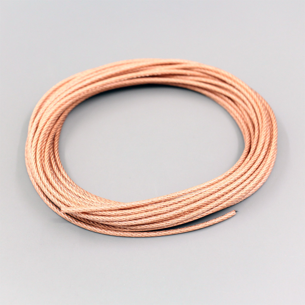 5m Type2 Copper Color Hi-Res Extreme Soft 4*5*7/0.05mm 7N Litz OCC 4+150D 4+300D Graphene Wire Mixed OD:1.8mm For DIY Custom Earphone Cable 140core