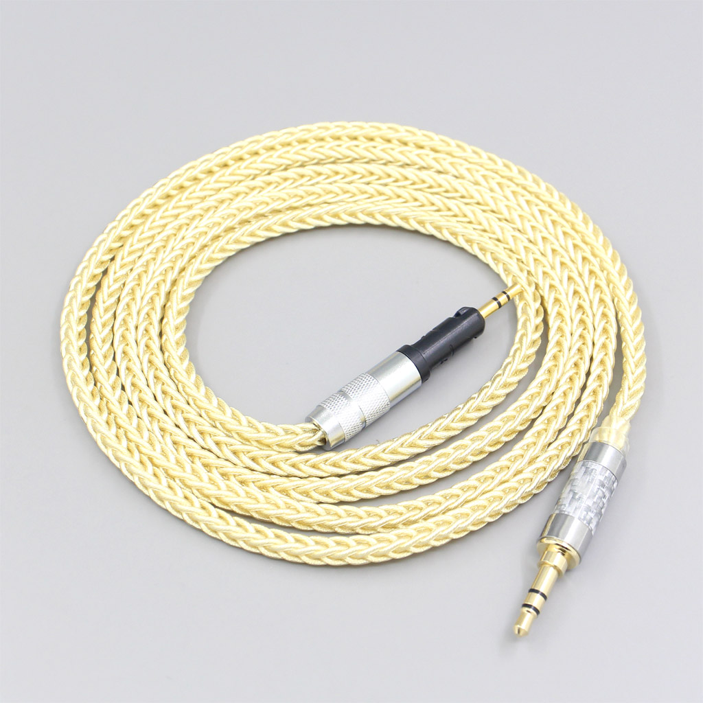 8 Core Gold Plated + Palladium Silver OCC Cable For Sennheiser HD6 HD7 HD8 MIX DJ HD595 Earphone Headset Headphone