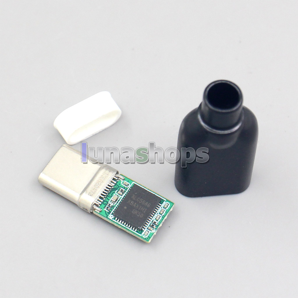 1pcs USB Type-c Headphone Earphone Adapter For Custom DIY ALC5686 Chip 32bit 384khz 24.00Mhz HiFi Sound