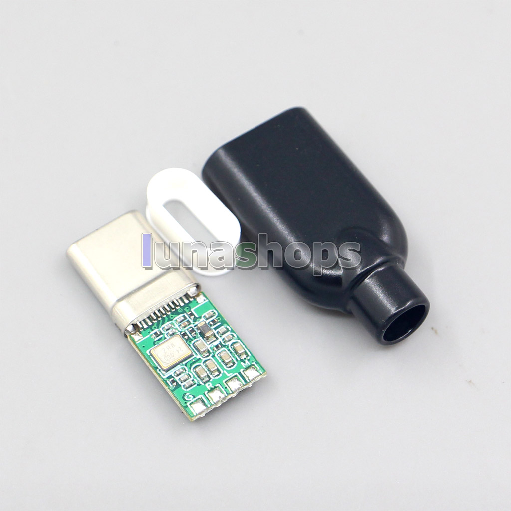 1pcs USB Type-c Headphone Earphone Adapter For Custom DIY ALC5686 Chip 32bit 384khz 24.00Mhz HiFi Sound