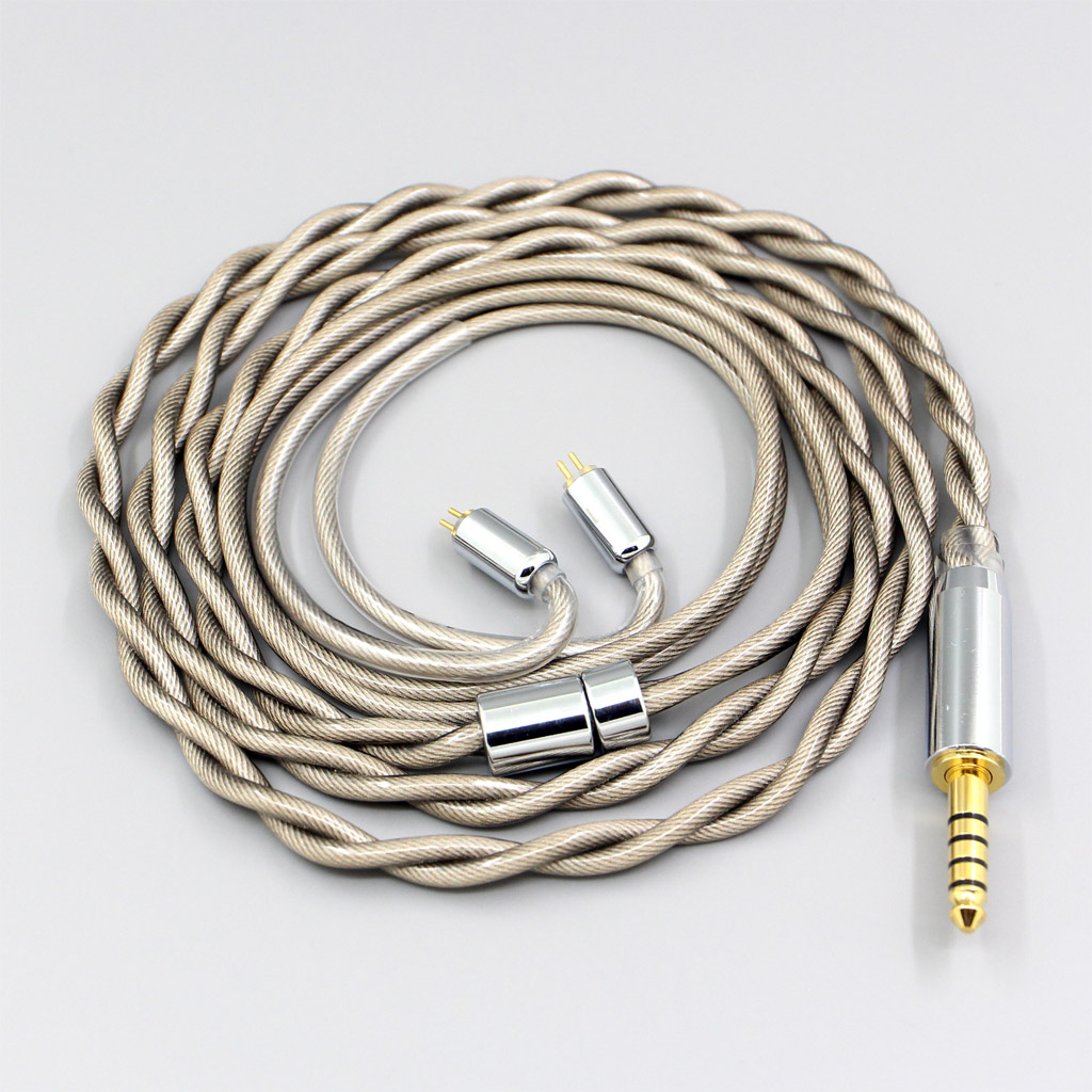Type6 756 core 7n Litz OCC Silver Plated Earphone Cable For 0.78mm Flat Step JH Audio JH16 Pro JH11 Pro 5 6 7 BA