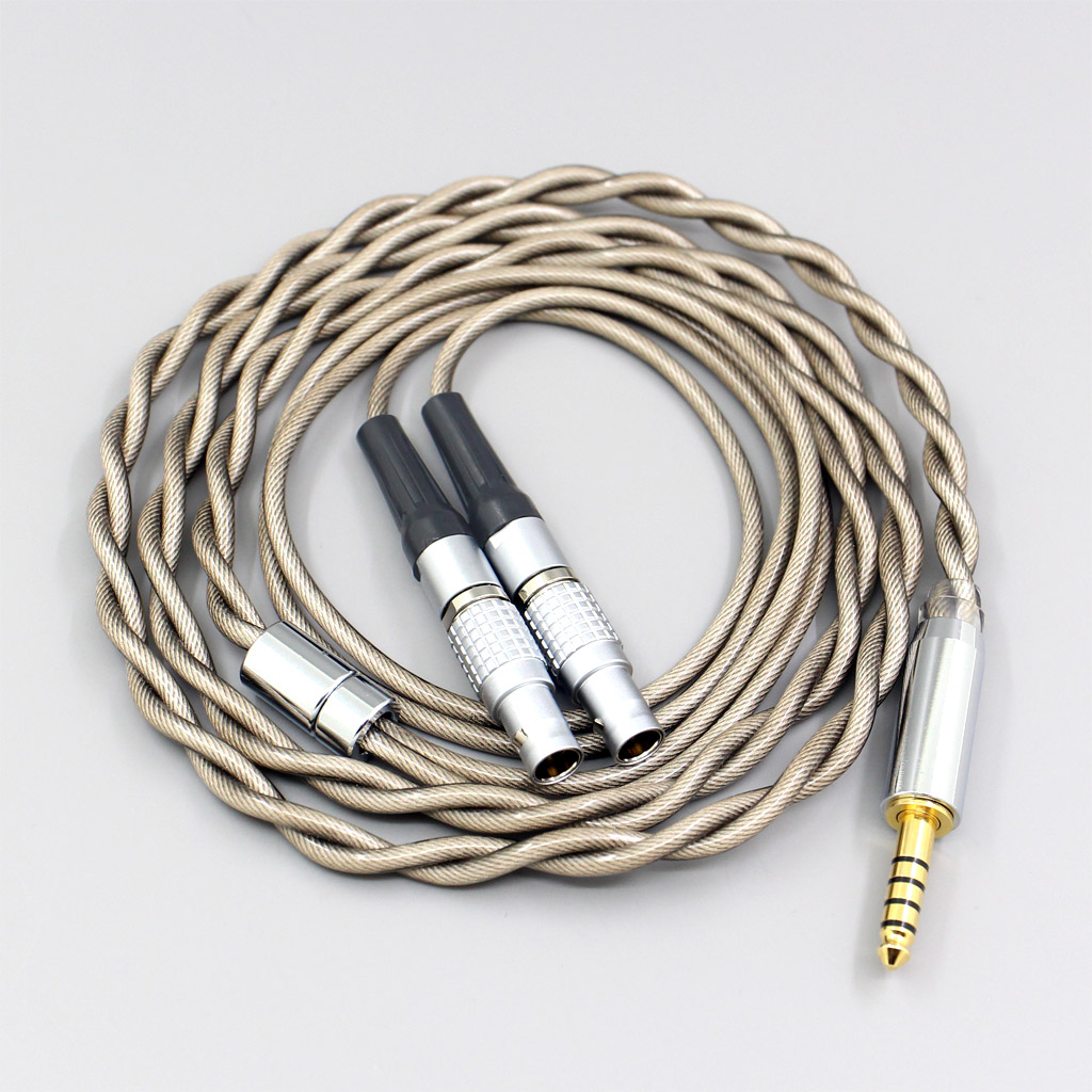 Type6 756 core 7n Litz OCC Silver Plated Earphone Cable For Focal Utopia Fidelity Circumaural Headphone 2 core 2.8mm