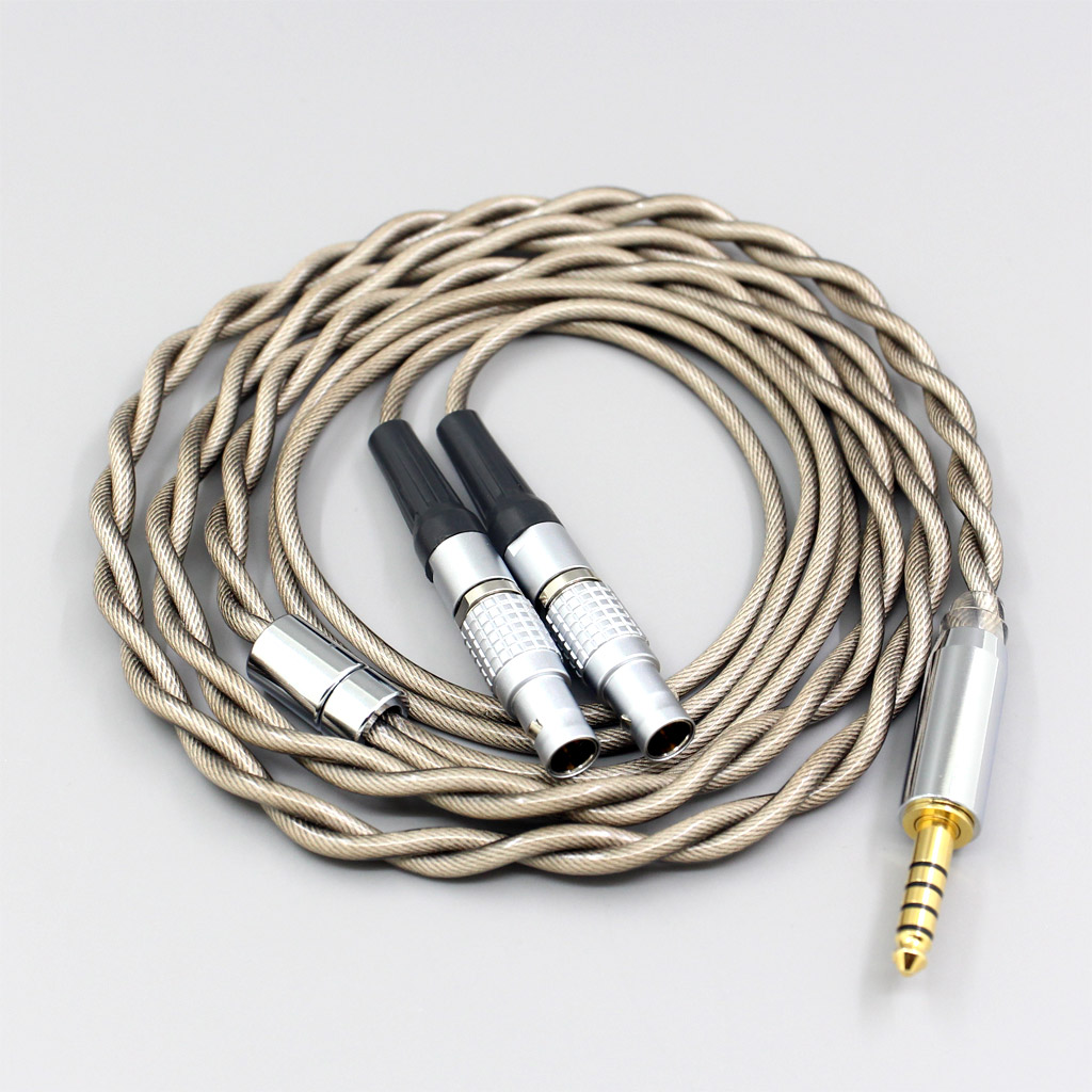 Type6 756 core 7n Litz OCC Silver Plated Earphone Cable For Focal Utopia Fidelity Circumaural Headphone 2 core 2.8mm