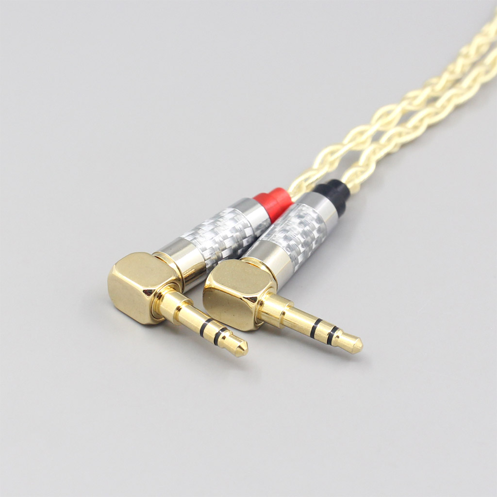 8 Core Gold Plated + Palladium Silver OCC Alloy Cable For Verum 1 One Headphone Headset L Shape 3.5mm Pin Earpohone