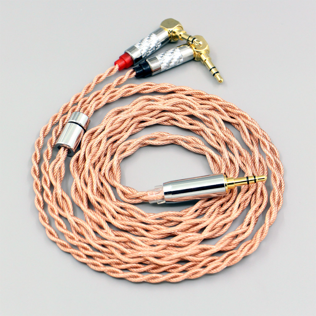 Graphene 7N OCC Shielding Coaxial Mixed Earphone Cable For Verum 1 One Headphone Headset L Shape 3.5mm Pin 4 core 1.8mm