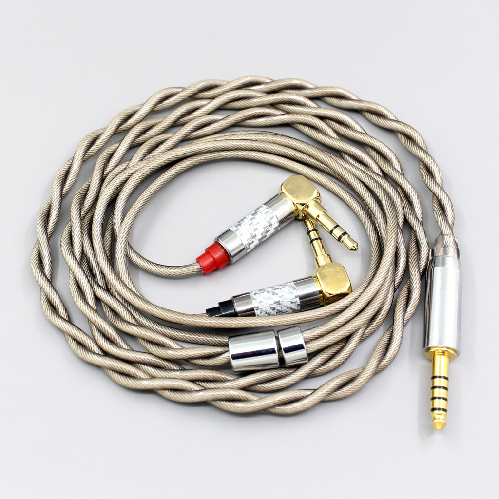Type6 756 core 7n Litz OCC Silver Plated Earphone Cable For Verum 1 One Headphone Headset L Shape 3.5mm Pin  