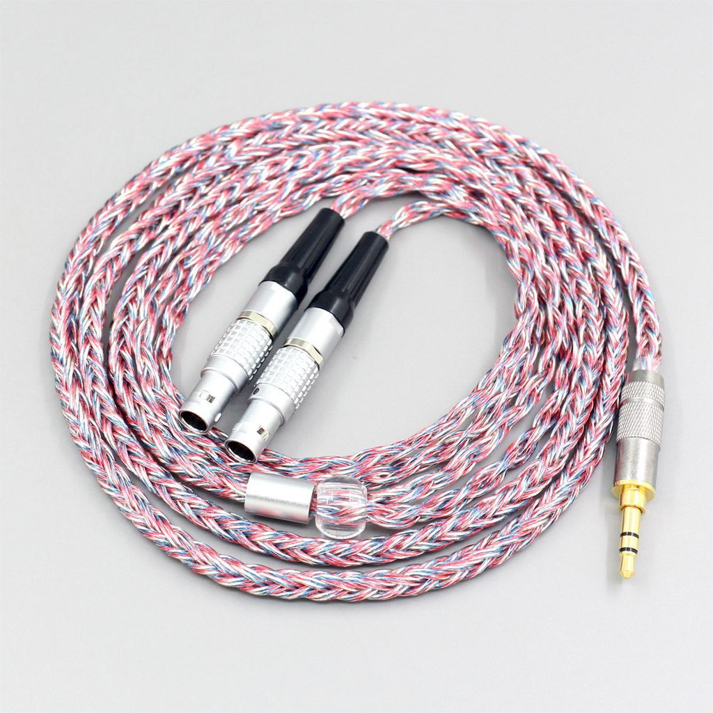 16 Core Silver OCC OFC Mixed Braided Cable For Focal Utopia Fidelity Circumaural Headphone earphone