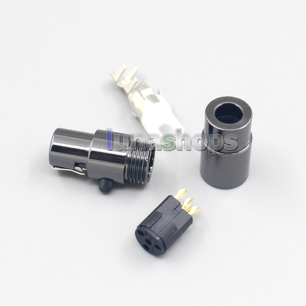 1pcs mini XLR 4Pin Female DIY Headphone Pin For Audeze LCD-3 LCD-2 LCD-X LCD-XC LCD-4z LCD-MX4 LCD-GX 